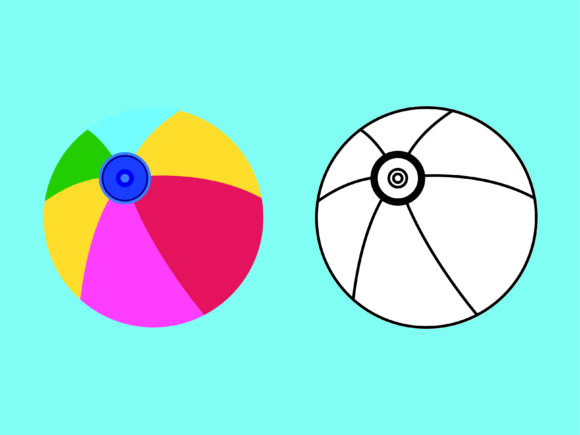 A Beach Ball Design That Sparkles For Summer Embroidery