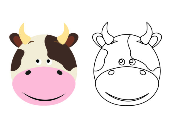 A Cute Brown Cow Graphic for Crafting and Commercial Icons