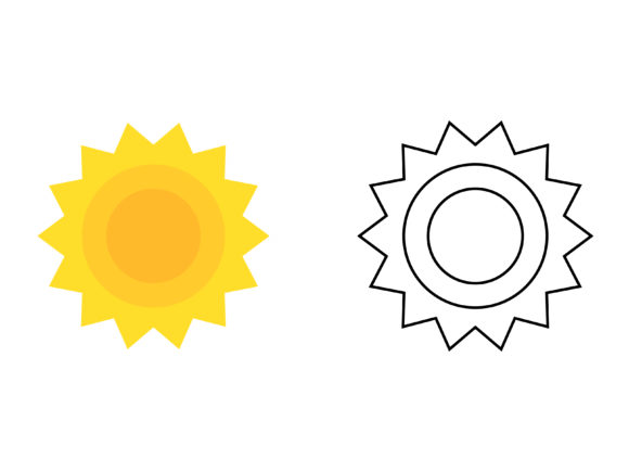 A Designer's Take on the Sun Kids Vector Graphics