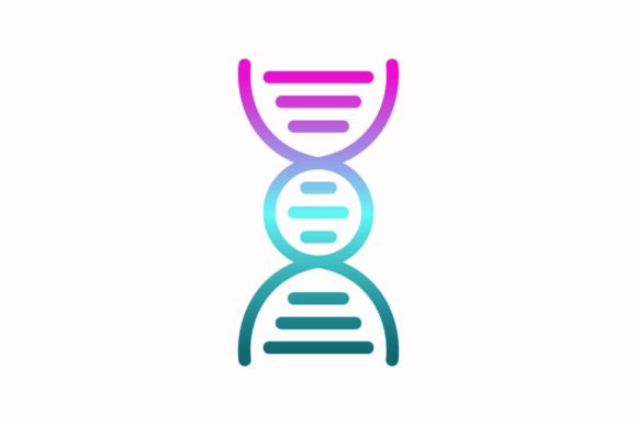 A DNA Rainbow Icon: A Vibrant Graphics Asset for Crafters