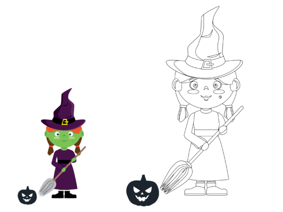 A Halloween Graphic Illustrating Kids for Creative Publishers