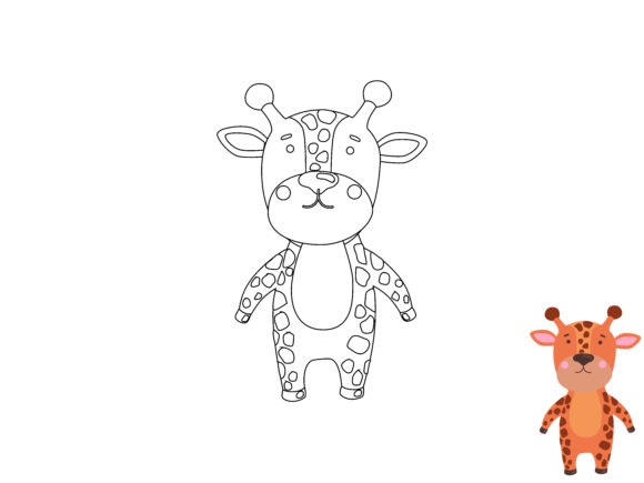 A Playful Giraffe Design for Embroidered Keepsakes