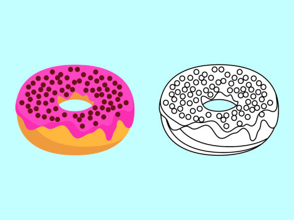 A Professional Designer's Take on Strawberry Pink Donuts Graphics