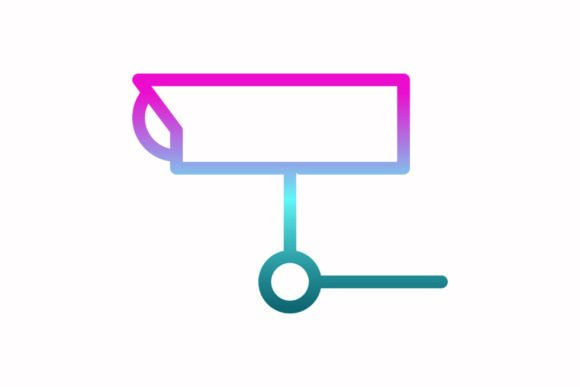A Rainbow CCTV Icon: A Graphic Asset for Creative Brands