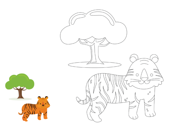 A Tiger Vector Design for Graphics and Illustrations