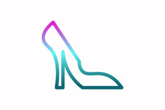 A Versatile Crafting Icon: The Shoe Rainbow Coloring Graphic