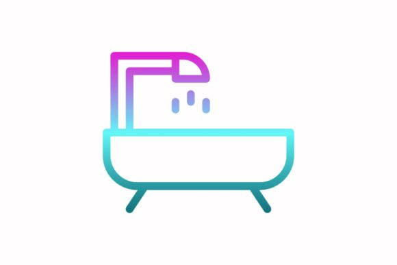 A Versatile Icon: The Bathtub Rainbow Coloring Graphic