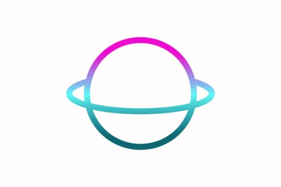 A Versatile Planet Rainbow Icon for Graphics & Crafts