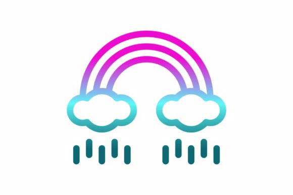 An Embroidery Designer's Take on Rainbow Rainbow Coloring Icon