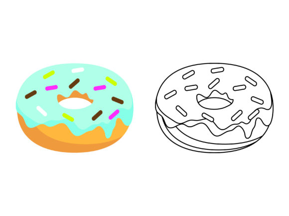 Blue Donuts: A Sweet Vector Design for Embroidery Projects