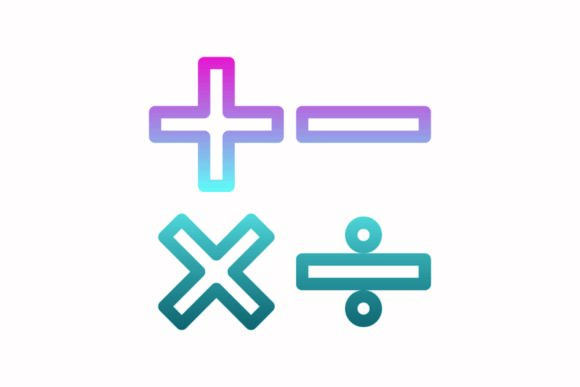 Designing with Math Rainbow Graphics and Icons