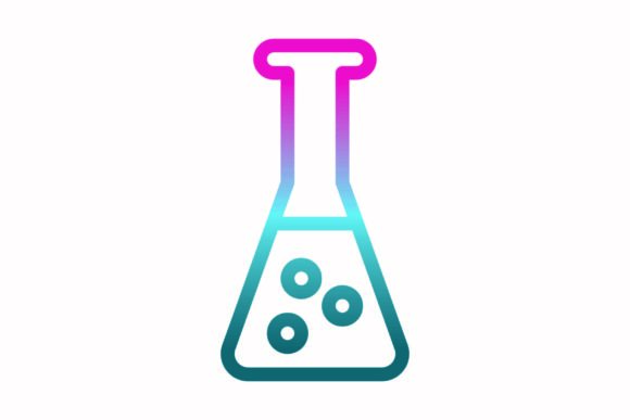 Flask Rainbow Coloring Icon for Product Packaging & Brand Graphics