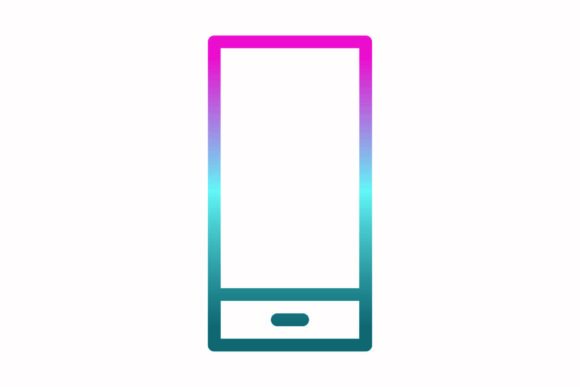 Smartphone Rainbow Graphics for Contemporary Brand Identity