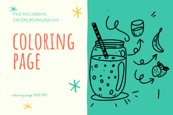 Sweet Smoothie Coloring Pages: A Versatile Graphics Asset