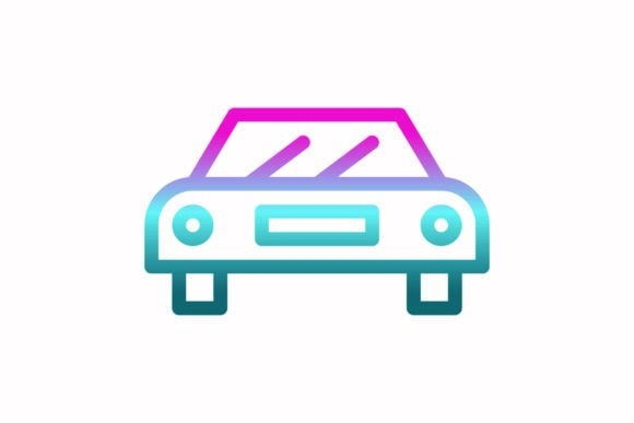 The Car Rainbow Icon for Graphics & Small Business Branding