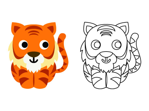 Using a Tiger Graphic for Kids Brand Icons